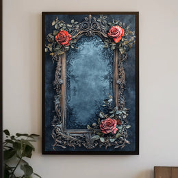 Ornate Floral Frame Poster