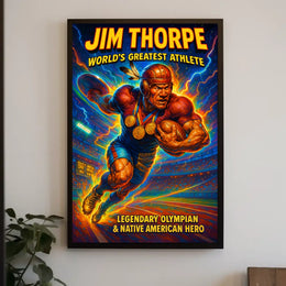 Jim Thorpe Legendary Athlete Poster