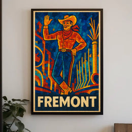 Fremont Mosaic Cowboy Poster