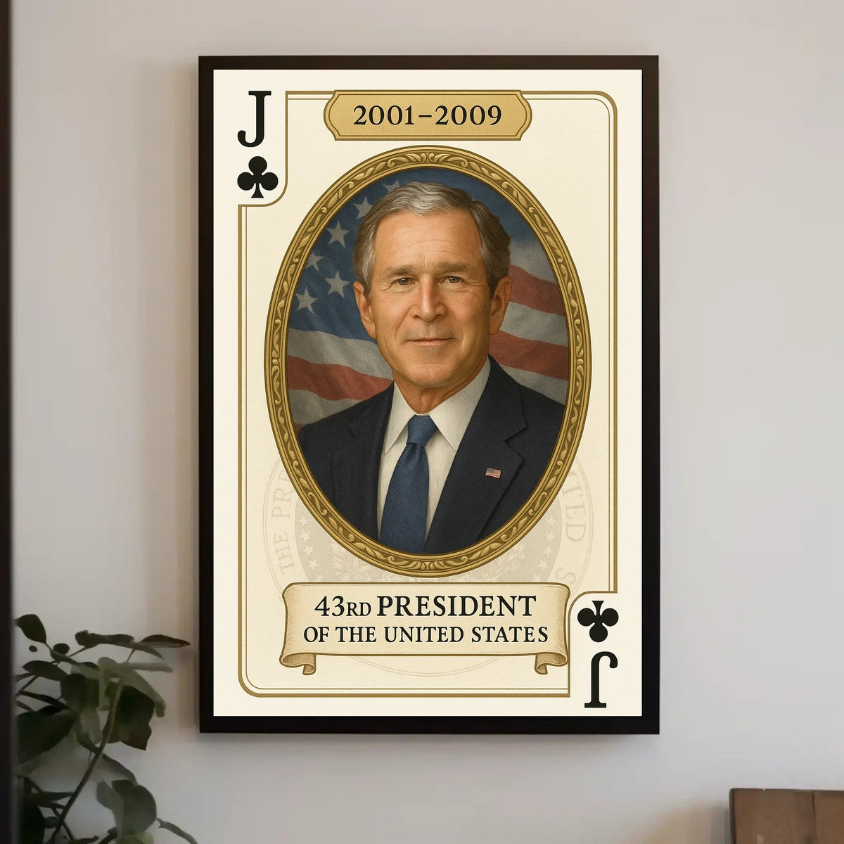 Forty Third President Of The United States Portrait Poster