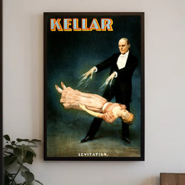 Kellar Classic Levitation Magic Show Vintage Artistic Poster