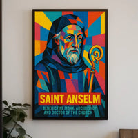 Saint Anselm Benedictine Monk And Poster