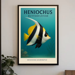 Heniochus Butterflyfish Poster