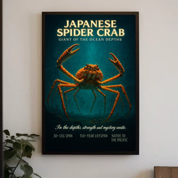 Japanese Spider Crab Giant of the Ocean Depths Poster
