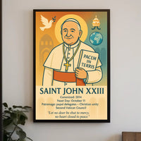 Saint John XXIII Vintage Religious Art Poster