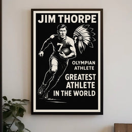 Celebrating an Olympian Legend Jim Thorpe Poster