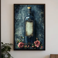 Ornate Vintage Glass Bottle Art Print Poster