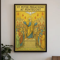 St. Peter Preaching at Pentecost Poster PosterGoat