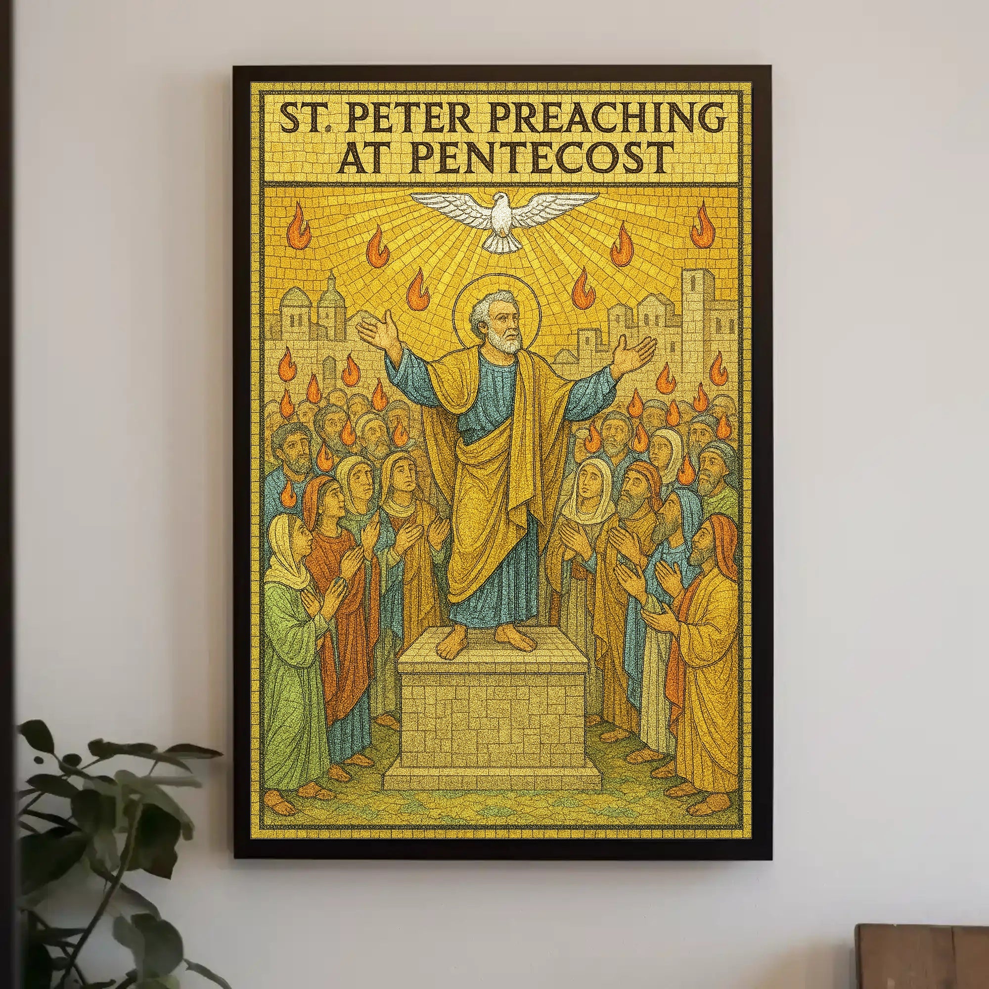 St. Peter Preaching at Pentecost Poster PosterGoat