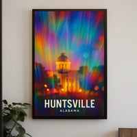 Huntsville Alabama Cityscape Wanderlust Minimalist Poster
