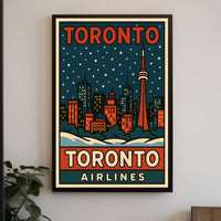 Toronto Skyline Travel Poster