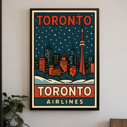 Toronto Skyline Travel Poster