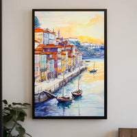 Portugal Porto Ribeira Riverside Poster