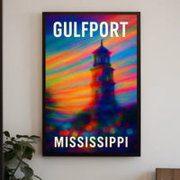 Gulfport Mississippi Coastal Travel Photography Poster