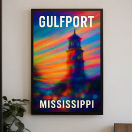 Gulfport Mississippi Coastal Travel Photography Poster