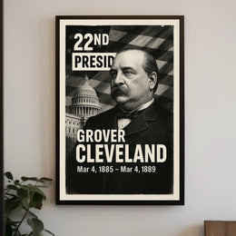 Grover Cleveland 22nd President of the United States Digital Montaje Poster