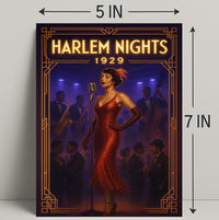 Harlem Nights Jazz Club Scene Music or Concert Poster