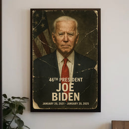 Joe Biden 46th President of the United States Damaged Photograph Poster