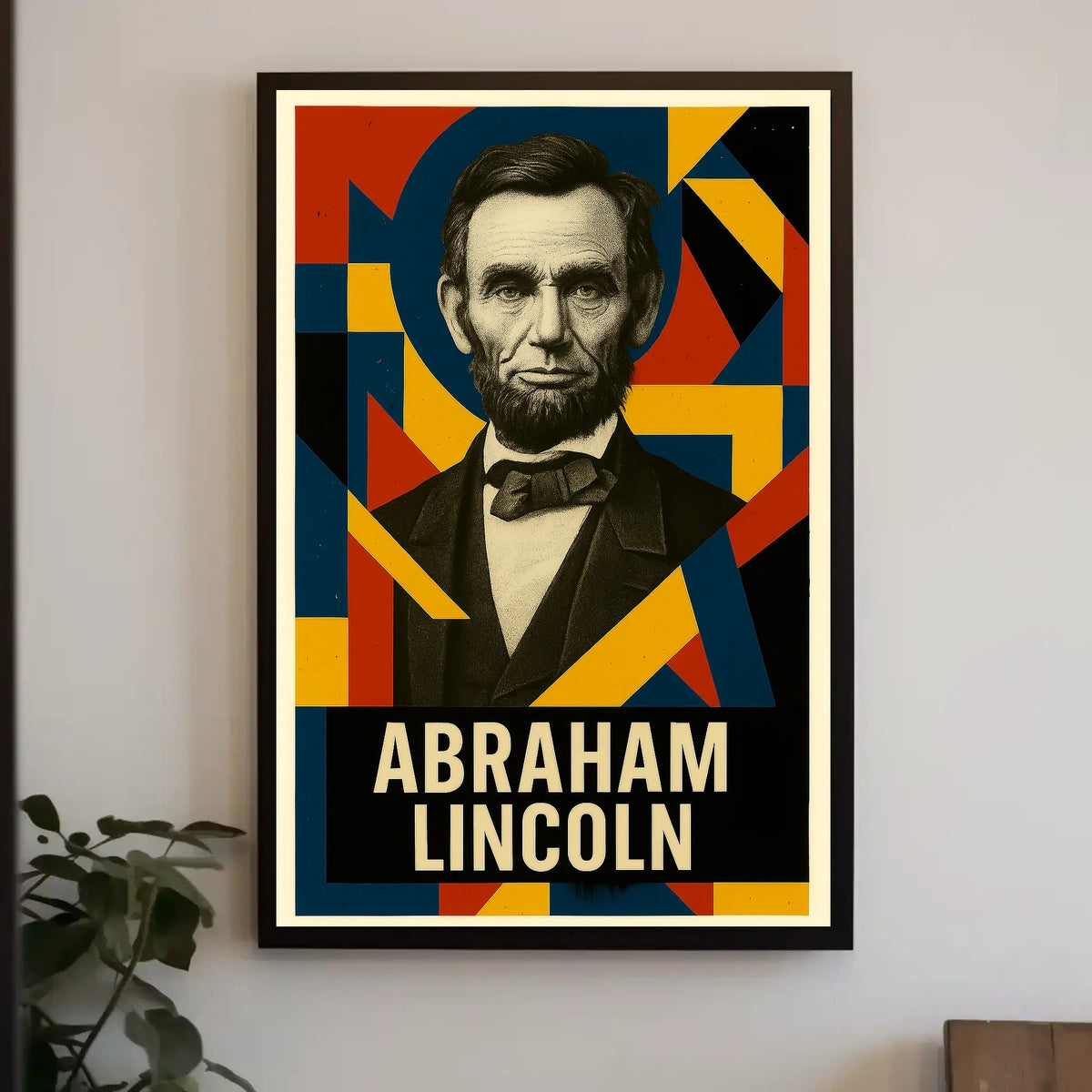 Abraham Lincoln 16th President of the United States Abstract Pop Poster