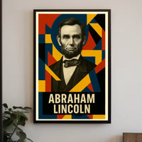 Abraham Lincoln 16th President of the United States Abstract Pop Poster