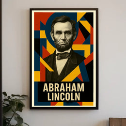 Abraham Lincoln 16th President of the United States Abstract Pop Poster