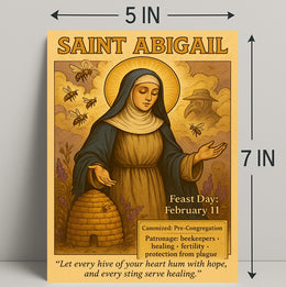 Saint Abigail's Spiritual Protection Vintage Heritage Poster