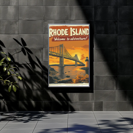 Rhode Island Adventure Vintage Travel Poster