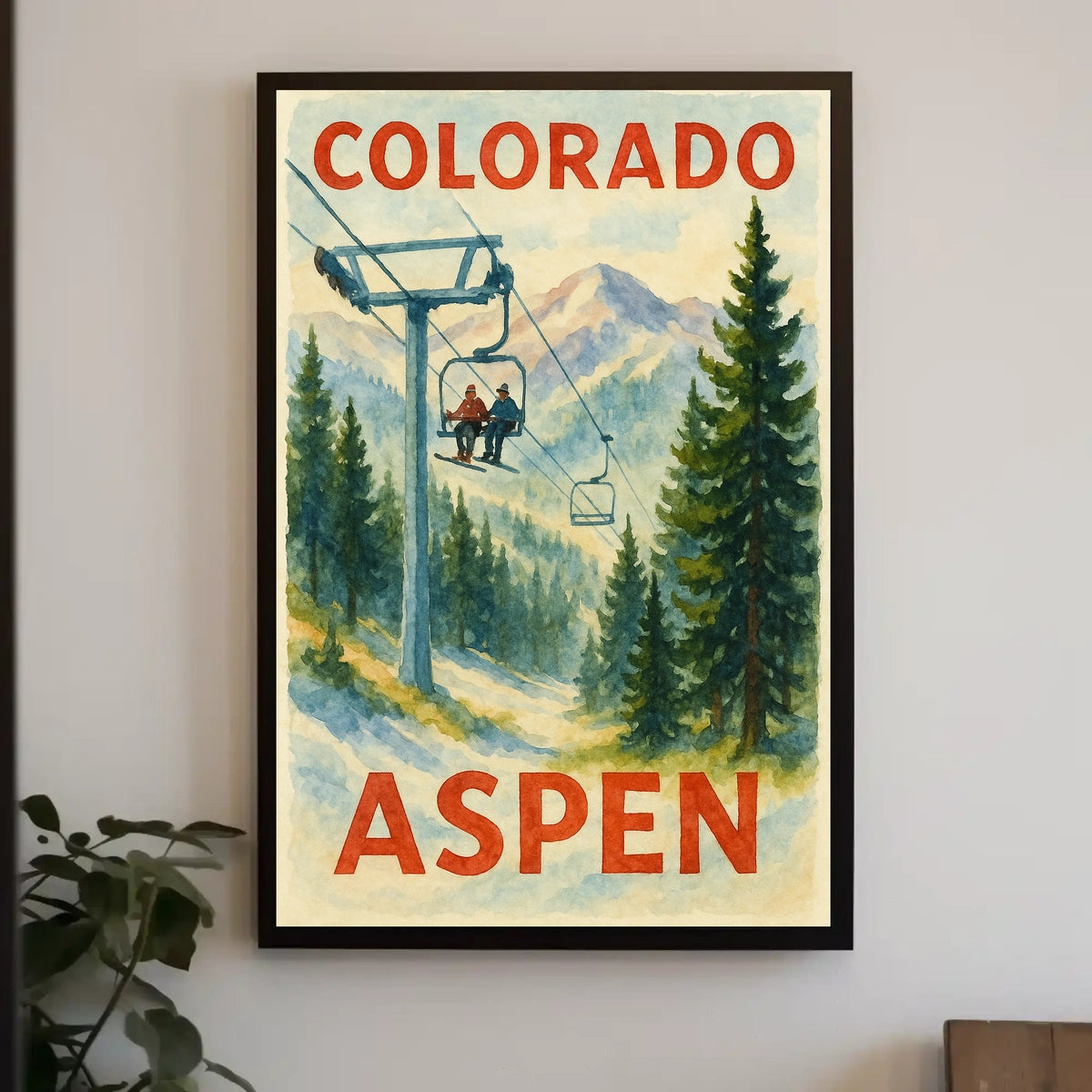 Colorado Aspen Ski Adventure Poster