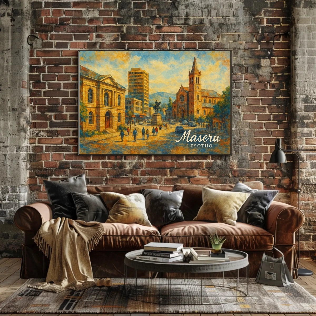 Maseru Cityscape Realism Wanderlust Poster