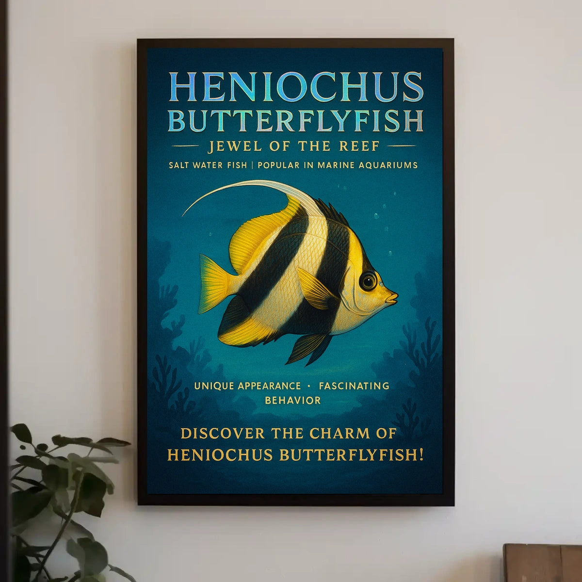 Discover the Heniochus Butterflyfish Poster