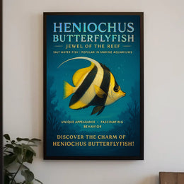 Discover the Heniochus Butterflyfish Poster