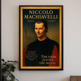 Niccolò Machiavelli The Ends Justify the Means Poster