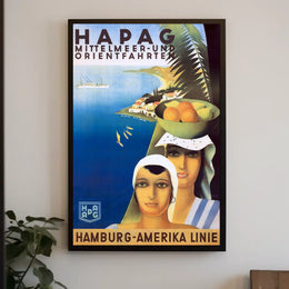 Hapag Mediterranean And Orient Cruises Poster