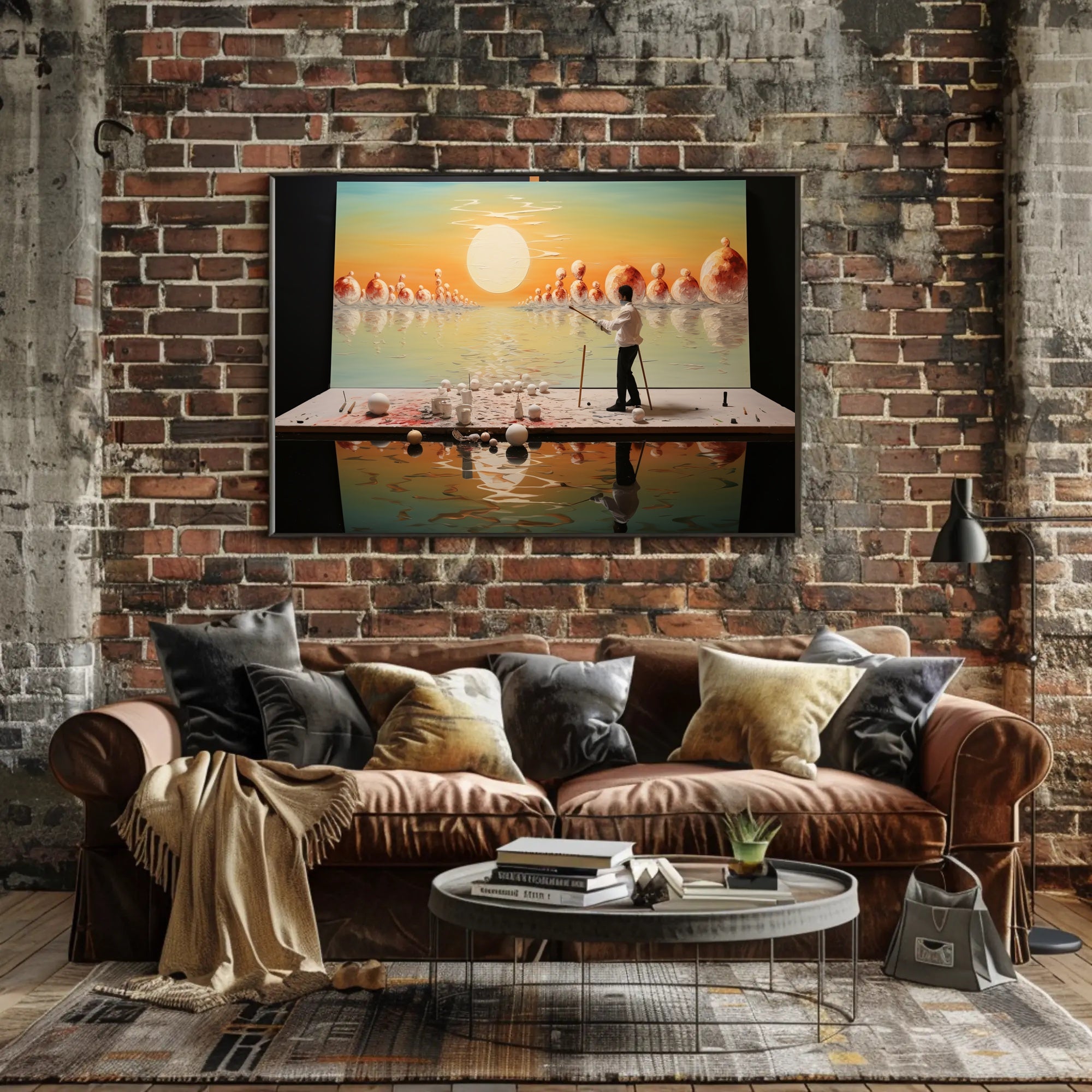 Serene Sunset Artist's Vision Abstract or Artistic Poster