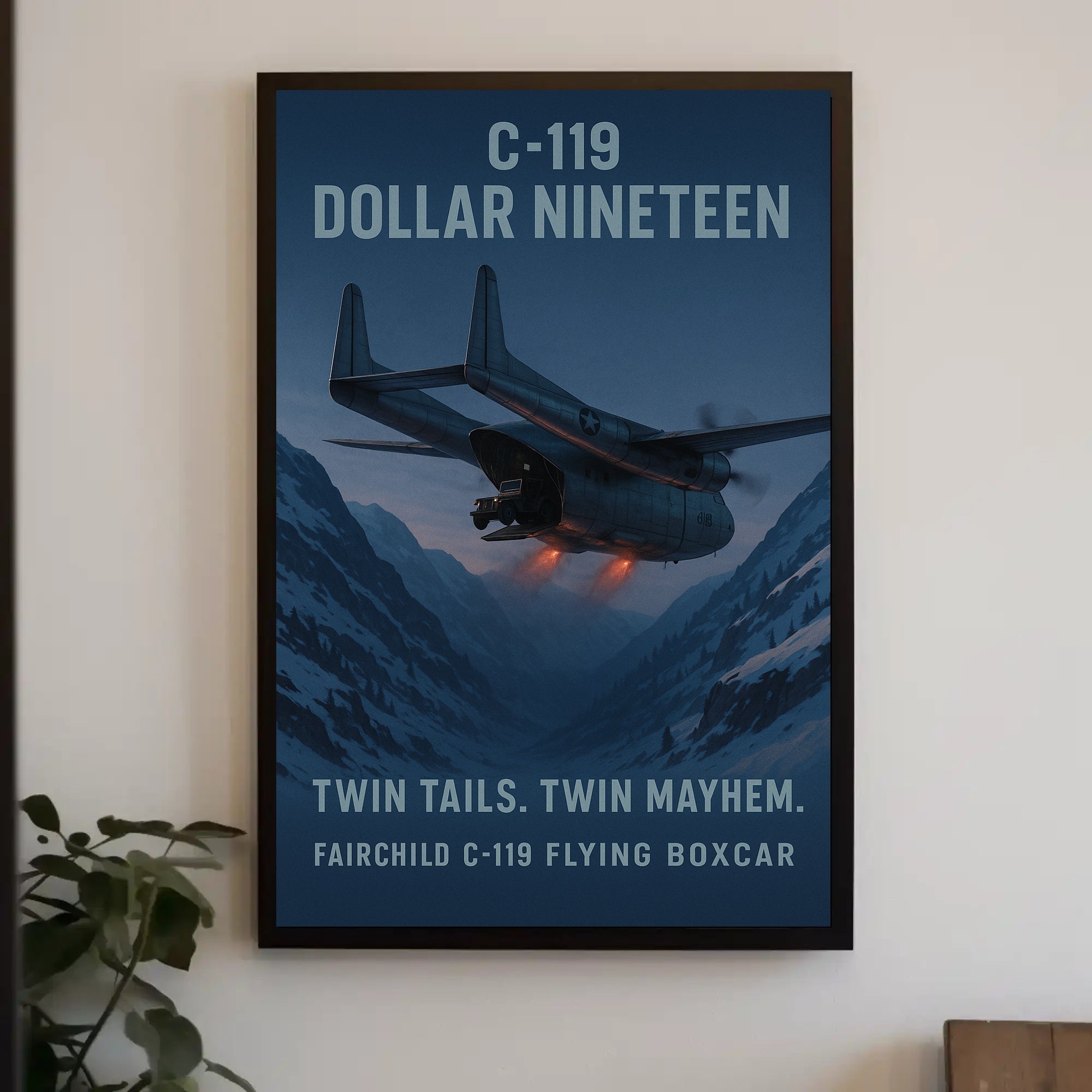 Fairchild C-119 Plane WWII Poster