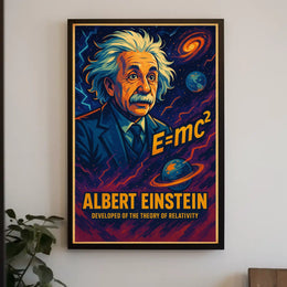 Einstein Relativity Scenic Scientific Scholarly Poster