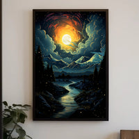Celestial Nightscape Poster