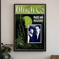 Magic and Mystery Gothic Castle Dragon Art Nouveau Poster