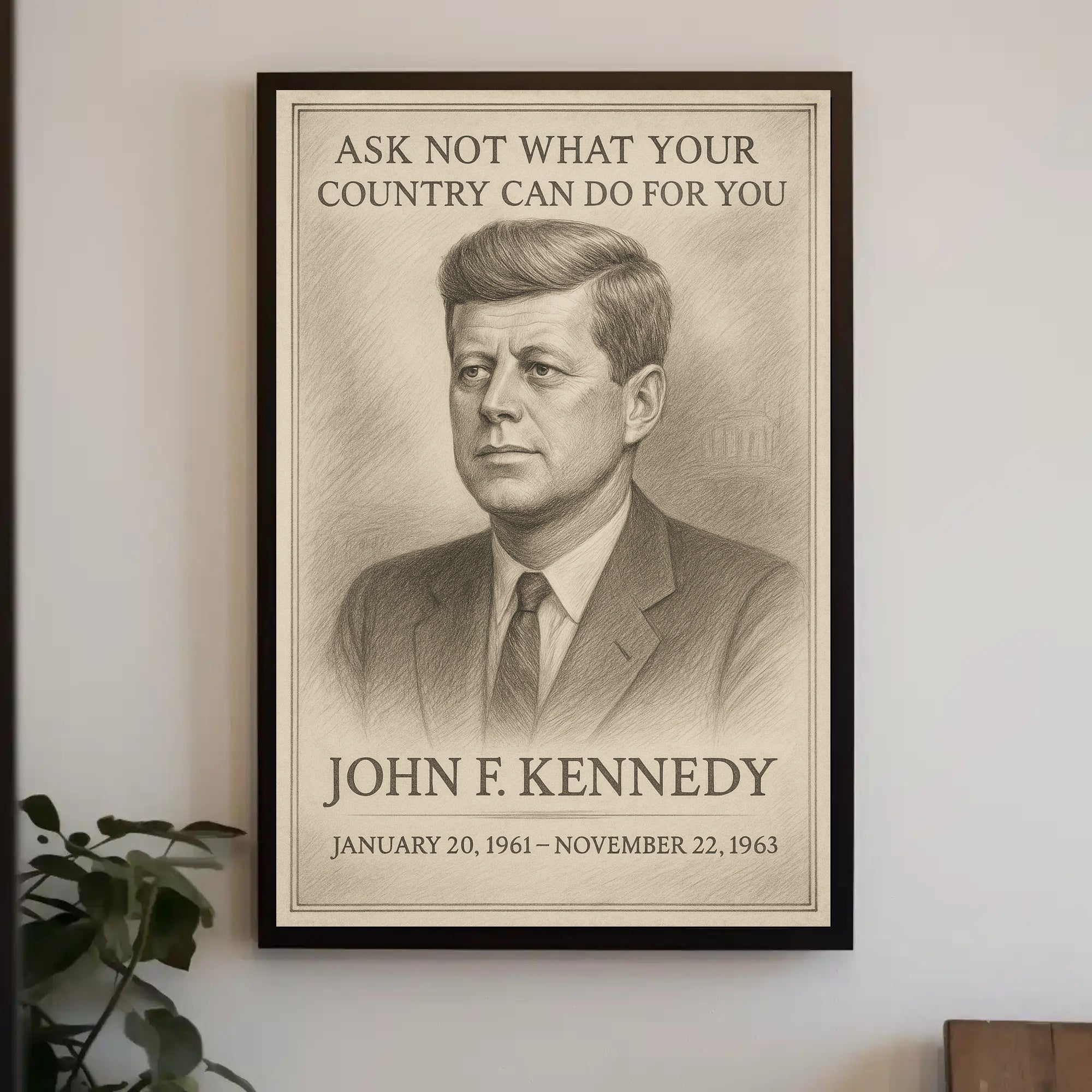 John F Kennedy Inspirational Quote Art Print Wall Decor PosterGoat