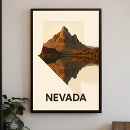 Nevada Landscape Reflection Poster