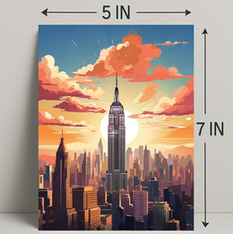 Sunset Over The Cityscape Poster