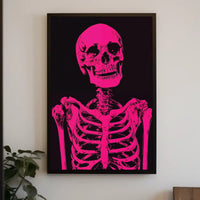 Skeleton Graphic Bold Contrast Poster