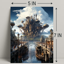 Steampunk Cityscape Poster