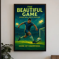 Soccer Champion in Action: Inspiring Sports Poster PosterGoat