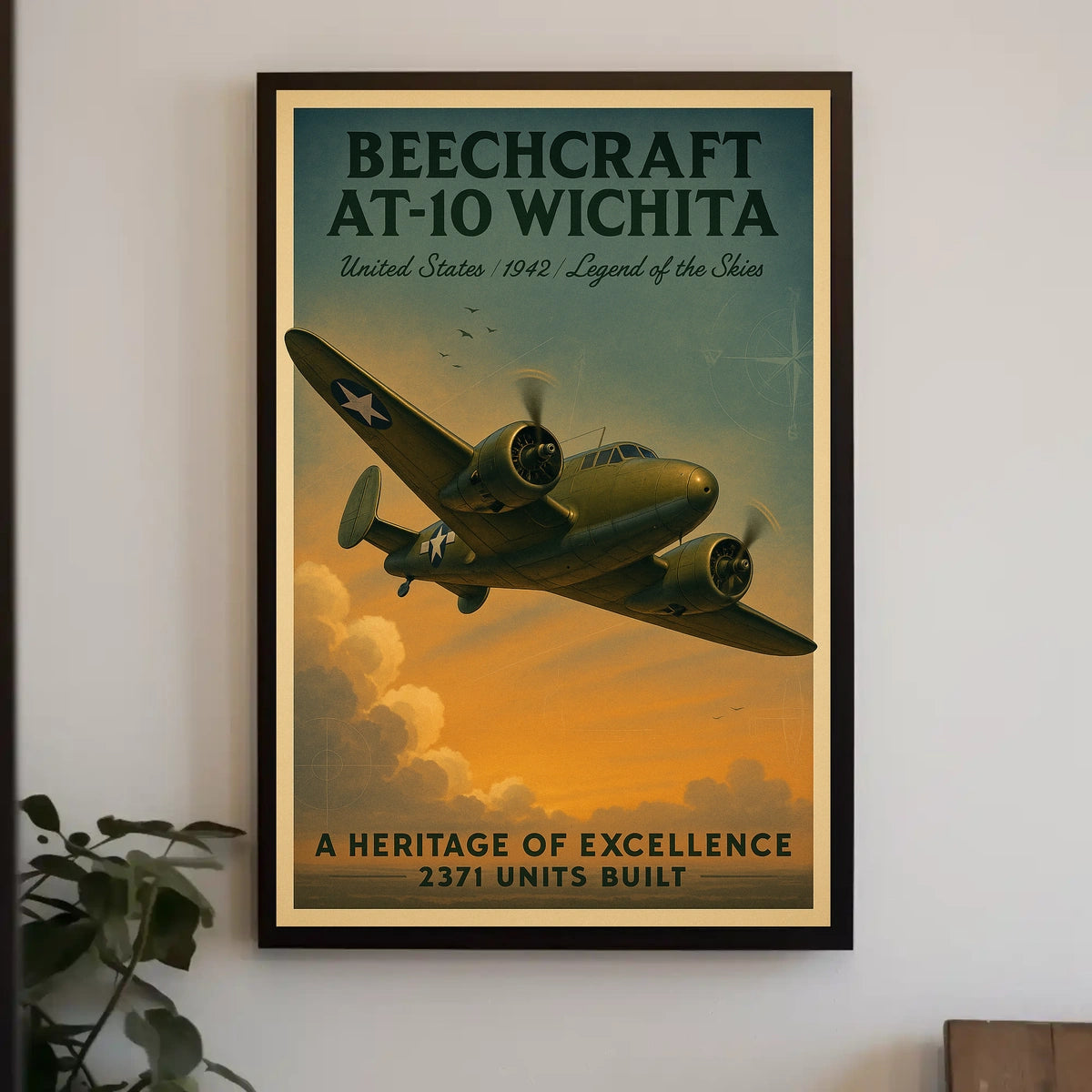 Beechcraft At-10 Wichita Legend Of The Poster