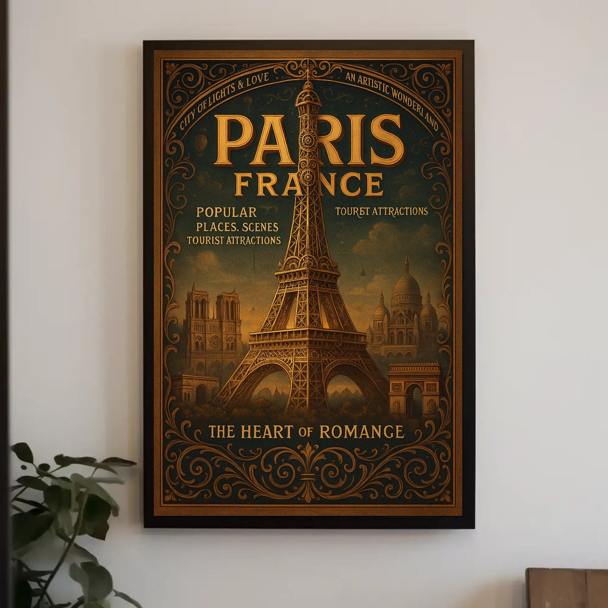 Paris, France The Heart of Romance Poster
