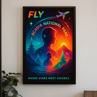 Fly to Acadia National Park Poster