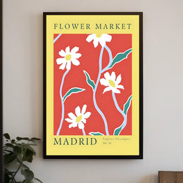 Flower Market Madrid Poster
