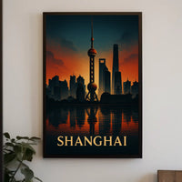 Shanghai Skyline Poster