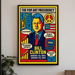 Bill Clinton The Pop Art Presidency Poster PosterGoat